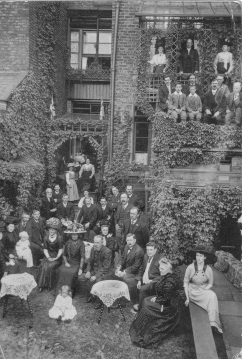Flower Lovers in Mrs Leo Grindon's garden