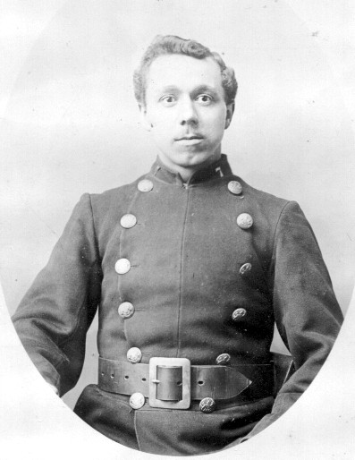 William Anthony Hapgood in fireman's jacket